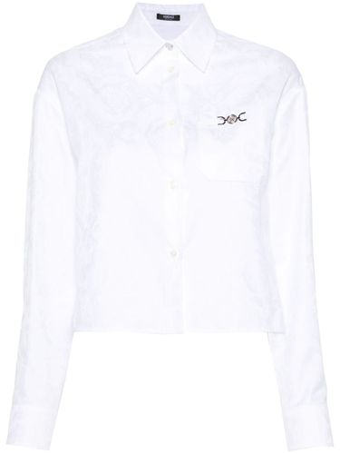 VERSACE - Cotton Cropped Shirt - Versace - Modalova