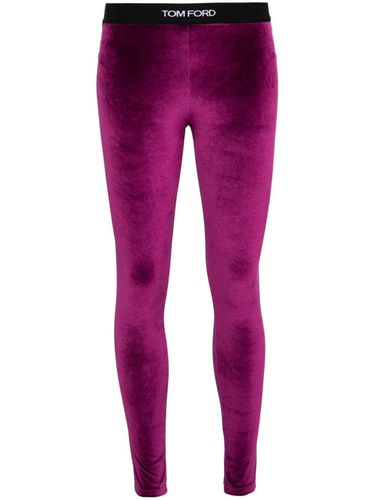 TOM FORD - Logo Velvet Leggings - Tom Ford - Modalova