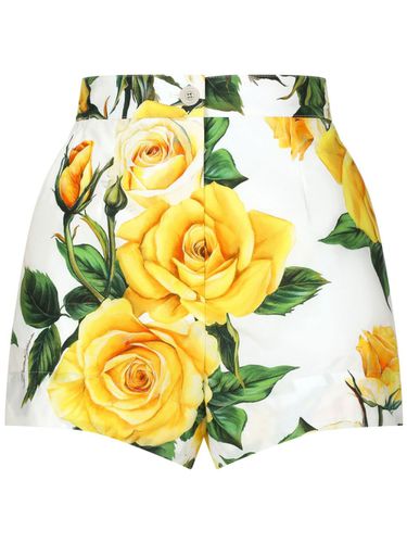 Printed Cotton Shorts - Dolce & Gabbana - Modalova