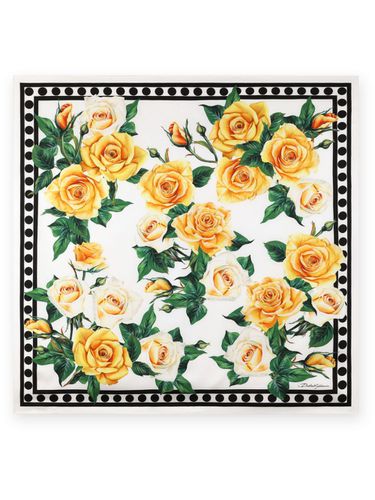 Printed Silk Foulard - Dolce & Gabbana - Modalova