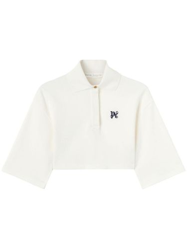 Monogram Cropped Polo Shirt - Palm Angels - Modalova