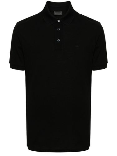 Logo Cotton Polo Shirt - Emporio Armani - Modalova