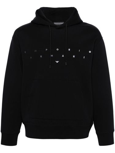 EMPORIO ARMANI - Logo Cotton Hoodie - Emporio Armani - Modalova