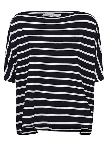 Striped Boat Neck Sweater - Liviana Conti - Modalova