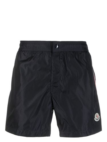 MONCLER - Logo Nylon Swimshorts - Moncler - Modalova