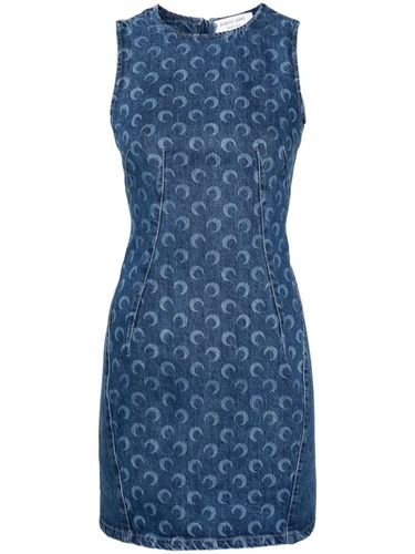 Monogram Denim Mini Dress - Marine Serre - Modalova