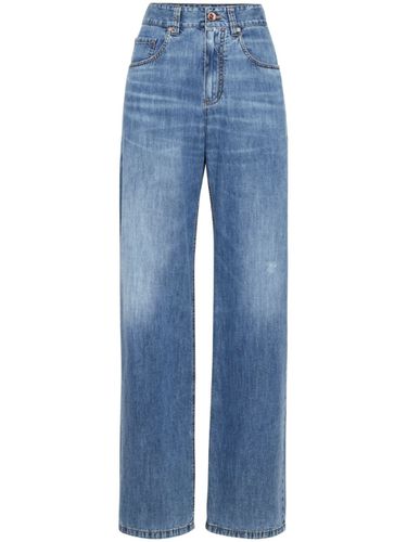 High-waisted Cotton Jeans - Brunello Cucinelli - Modalova
