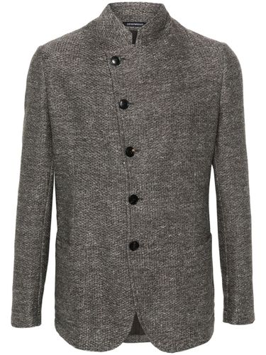 Linen And Cotton Blend Jacket - Emporio Armani - Modalova