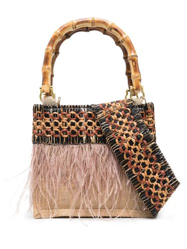 Black Russian Small Bamboo Top-handle Bag - La Milanesa - Modalova