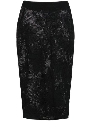 Embroidered Pencil Midi Skirt - Blumarine - Modalova