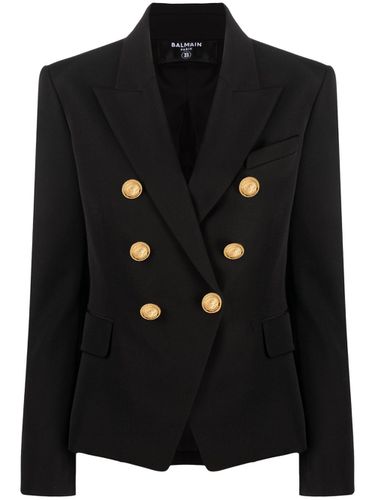 Wool Double-breasted Jacket - Balmain - Modalova