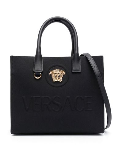 La Medusa Small Canvas Tote Bag - Versace - Modalova