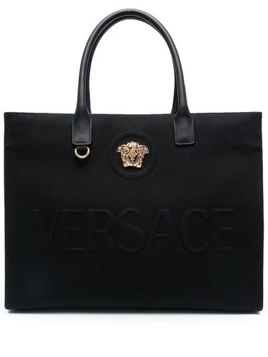 La Medusa Large Canvas Tote Bag - Versace - Modalova