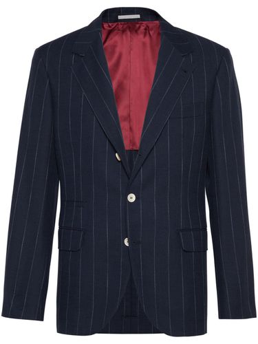 Cotton And Wool Pinstriped Blazer - Brunello Cucinelli - Modalova