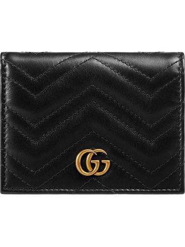 Gg Marmont Leather Card Case - Gucci - Modalova