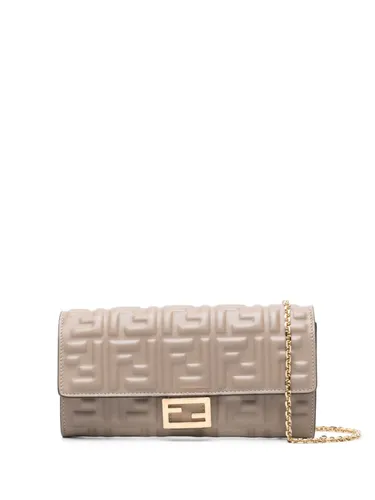 Baguette Leather Wallet On Chain - Fendi - Modalova