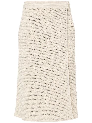 Crochet Cotton Midi Skirt - Bottega Veneta - Modalova