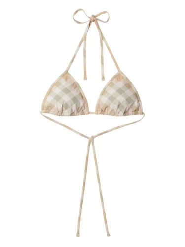 Checked Triangle Bikini Top - Burberry - Modalova