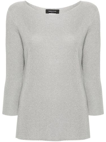Cotton Blend Crewneck Sweater - Fabiana Filippi - Modalova