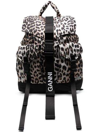 GANNI - Logo Tech Backpack - Ganni - Modalova
