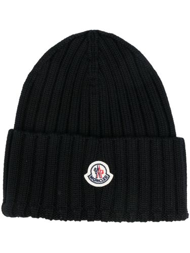 MONCLER - Logo Wool Beanie - Moncler - Modalova