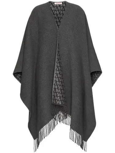 Toile Iconograhe Wool And Silk Blend Poncho - Valentino - Modalova