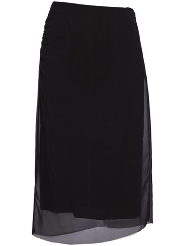 PRADA - Georgette Midi Skirt - Prada - Modalova