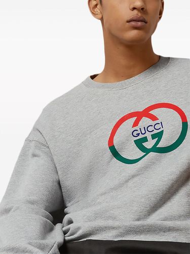 Logo Cotton Crewneck Sweatshirt - Gucci - Modalova