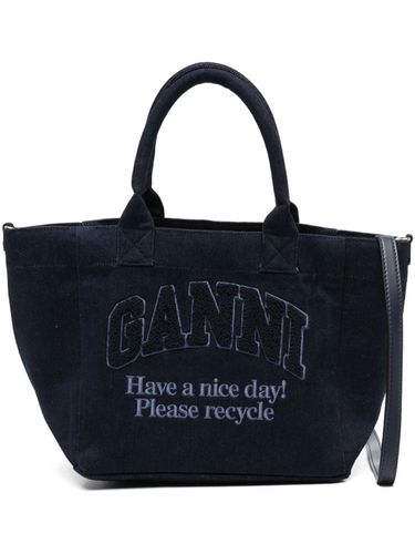 GANNI - Small Denim Tote Bag - Ganni - Modalova