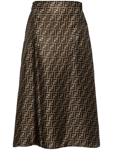 FENDI - Ff Silk Skirt - Fendi - Modalova