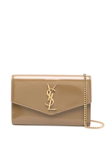 Uptown Leather Wallet On Chain - Saint Laurent - Modalova