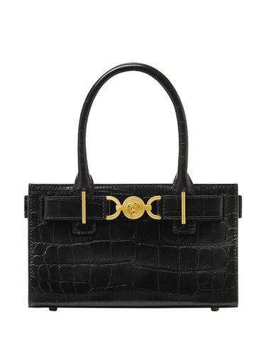 Medusa '95 Small Croco Embossed Leather Tote Bag - Versace - Modalova