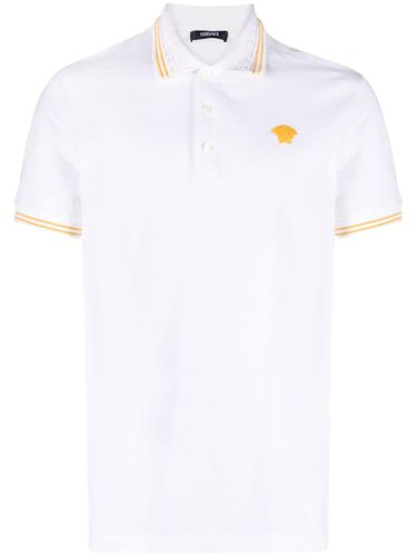 VERSACE - Logo Piquet Polo Shirt - Versace - Modalova