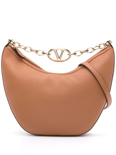 Vlogo Moon Medium Leather Hobo Bag - Valentino Garavani - Modalova