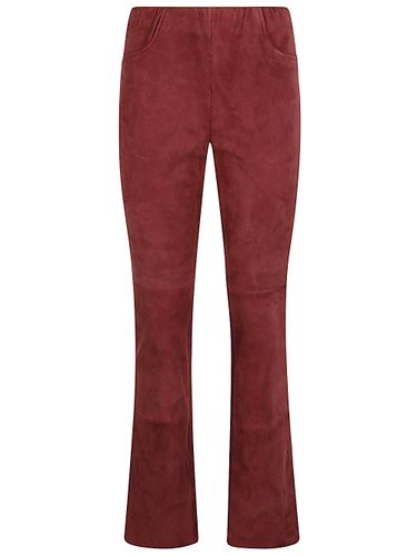 Suede Leather Trousers - Via Masini 80 - Modalova