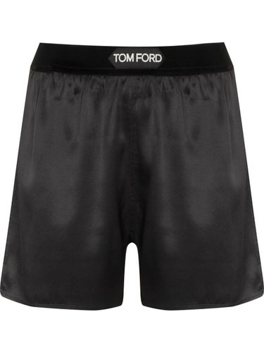 TOM FORD - Logo Silk Shorts - Tom Ford - Modalova