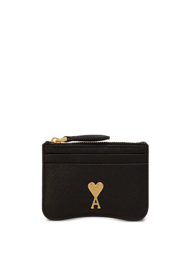 AMI PARIS - Paris Leather Card Case - Ami Paris - Modalova