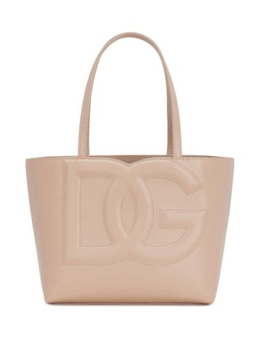 Dg Logo Small Leather Tote Bag - Dolce & Gabbana - Modalova