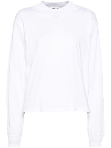 ALAÏA - Logo Cotton Sweater - AlaÏa - Modalova