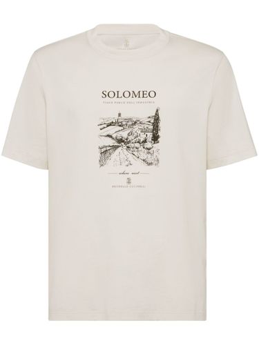 Printed Cotton T-shirt - Brunello Cucinelli - Modalova