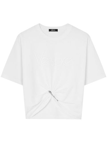 VERSACE - Logo Cotton T-shirt - Versace - Modalova