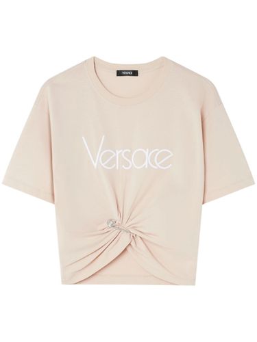 VERSACE - Logo Cotton T-shirt - Versace - Modalova