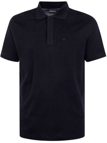 Logo Cotton Polo Shirt - Emporio Armani - Modalova