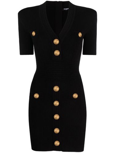 BALMAIN - Knitted V-necked Dress - Balmain - Modalova