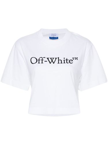 OFF- - Big Logo Bookish Cropped T-shirt - Off-White - Modalova