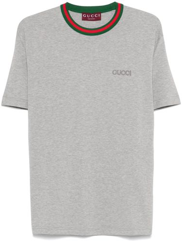 GUCCI - Web Detail Cotton T-shirt - Gucci - Modalova