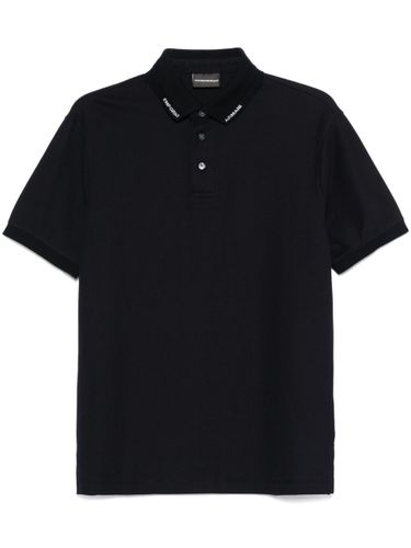 Logo Cotton Polo Shirt - Emporio Armani - Modalova