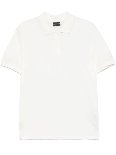 Logo Cotton Polo Shirt - Emporio Armani - Modalova