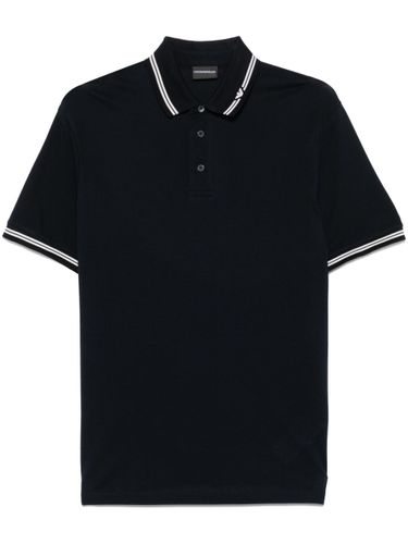 Logo Cotton Polo Shirt - Emporio Armani - Modalova