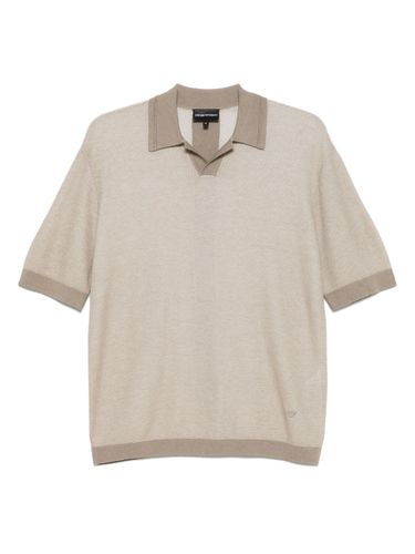 Wool Blend Polo Shirt - Emporio Armani - Modalova